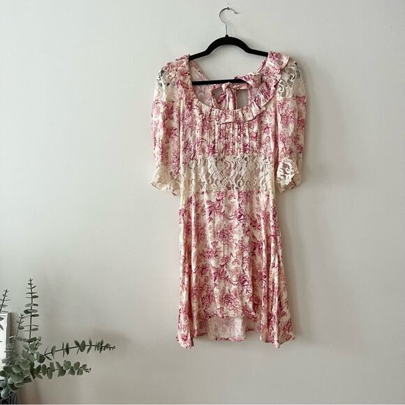 Free People Lucie Floral Lace Mini Dress - Picture 2 of 7